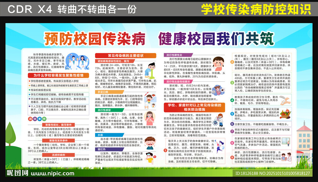 学校传染病展板宣传栏