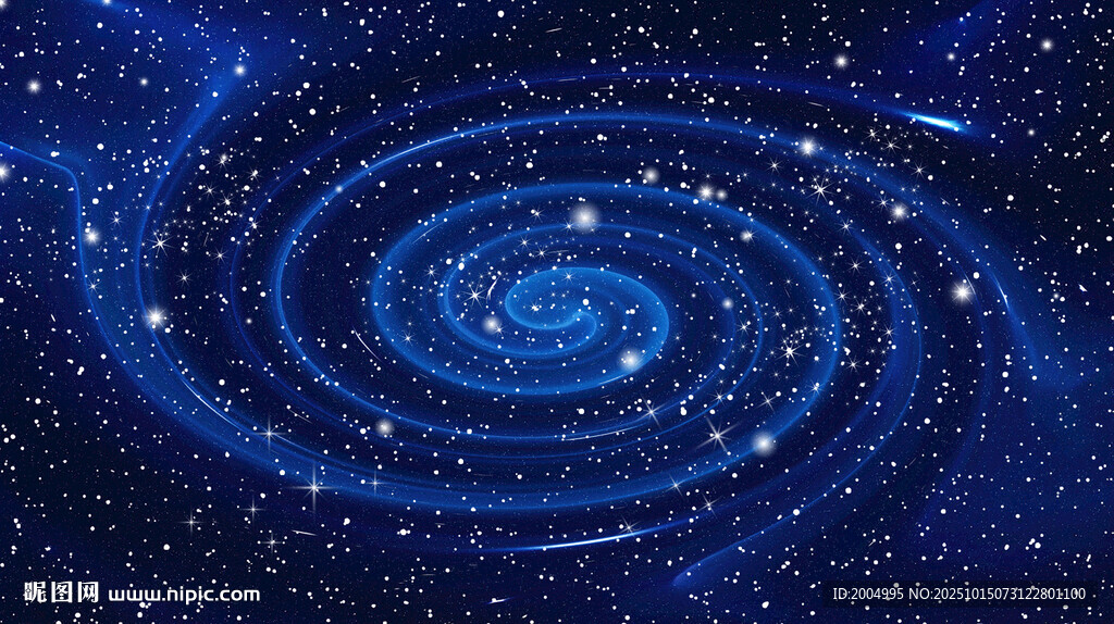 蓝色旋涡星空背景