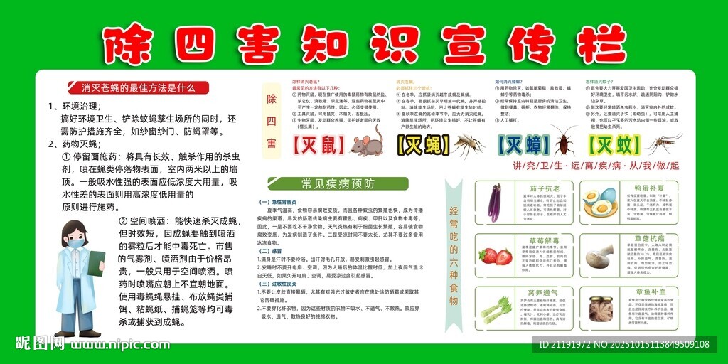 除四害知识宣传栏