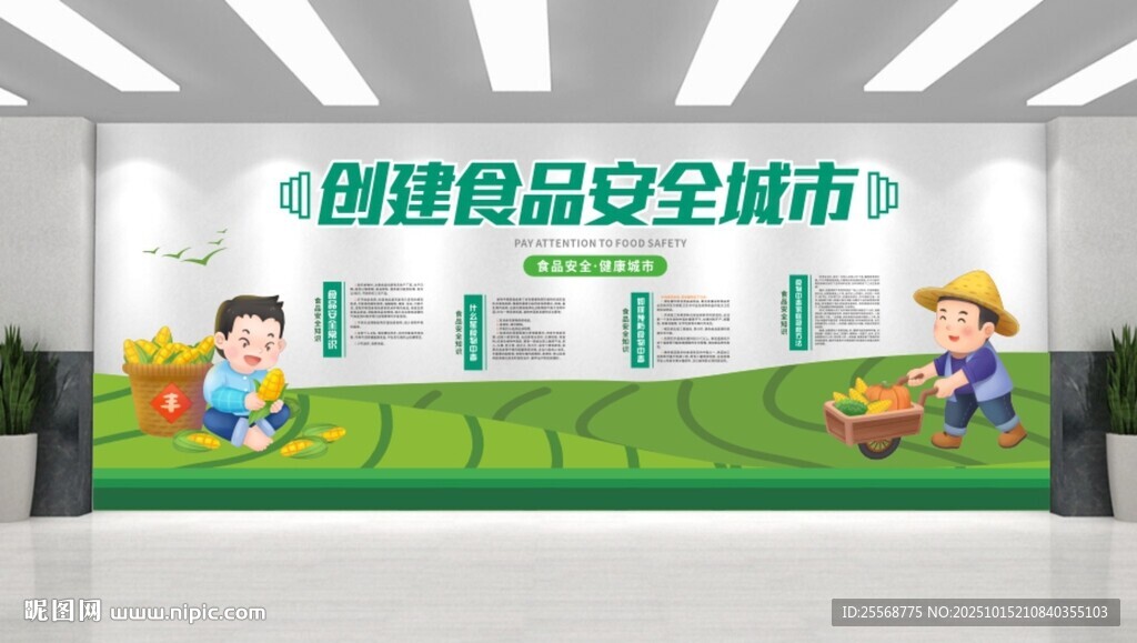 校园食堂文化墙