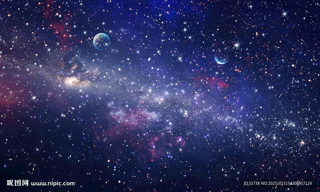 宇宙星空背景图灯箱