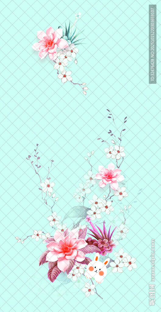 清新花卉图案背景
