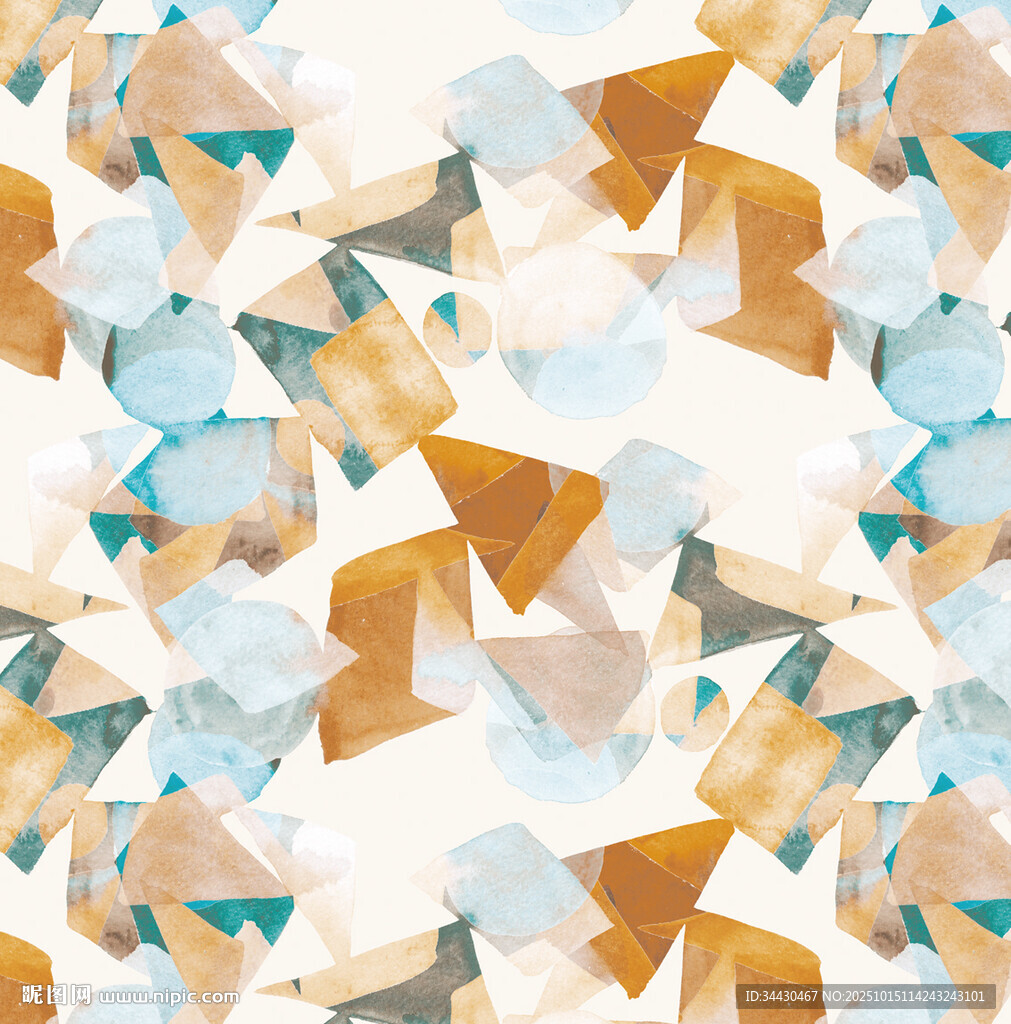 多彩几何多边形拼接图案