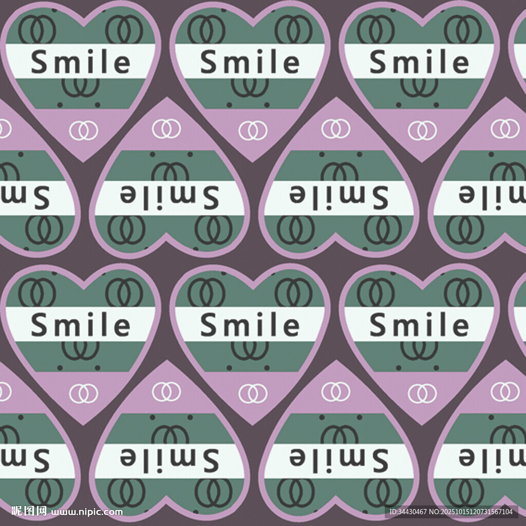 微笑主题无缝图案背景