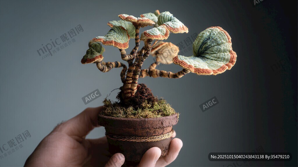 创意手捧多肉盆栽小景观