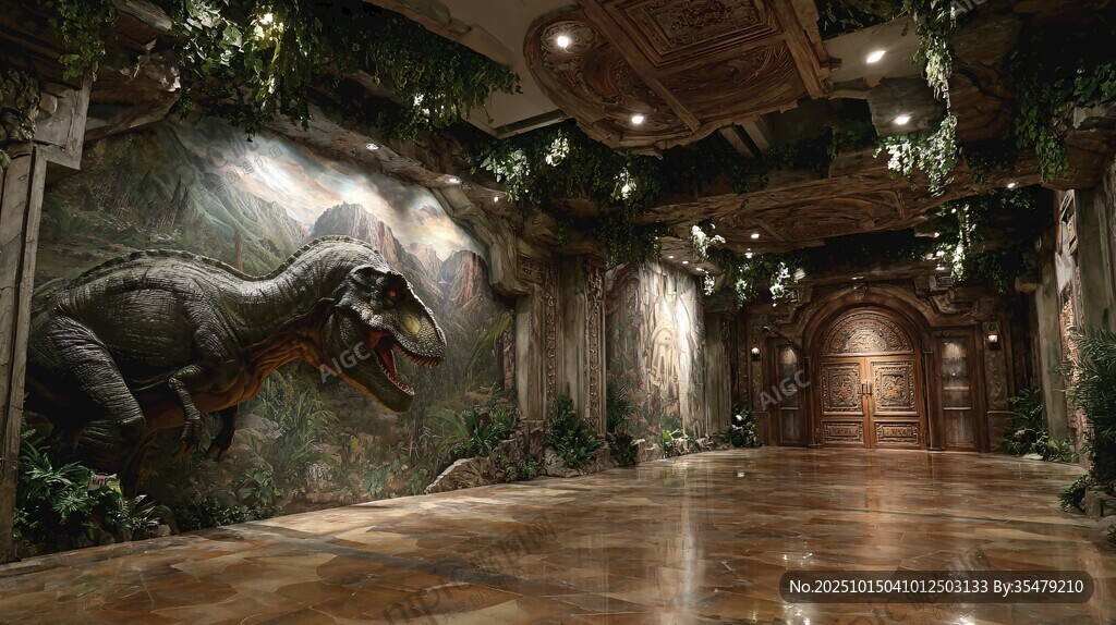 恐龙主题复古风格室内空间