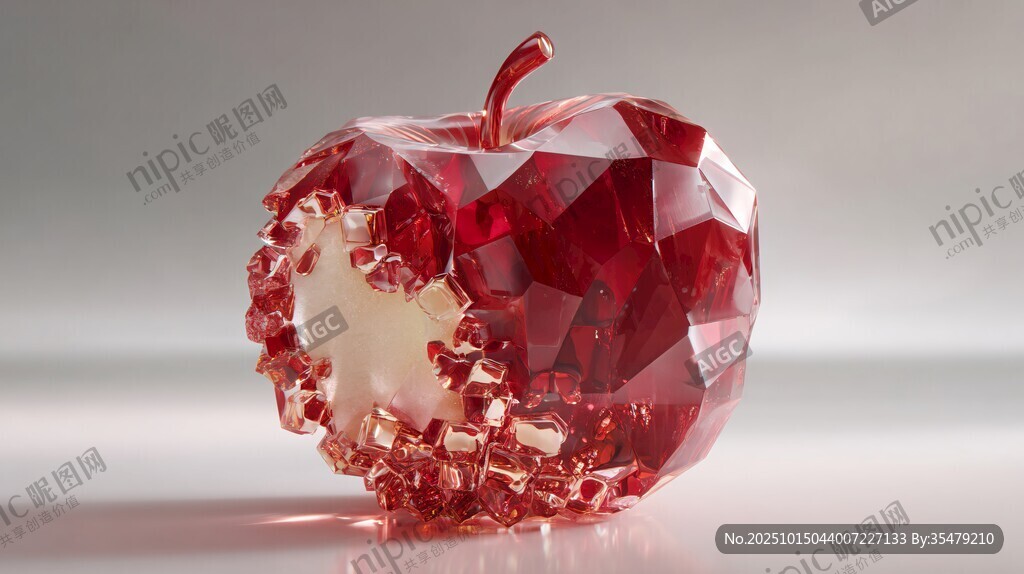 钻石质感咬痕苹果