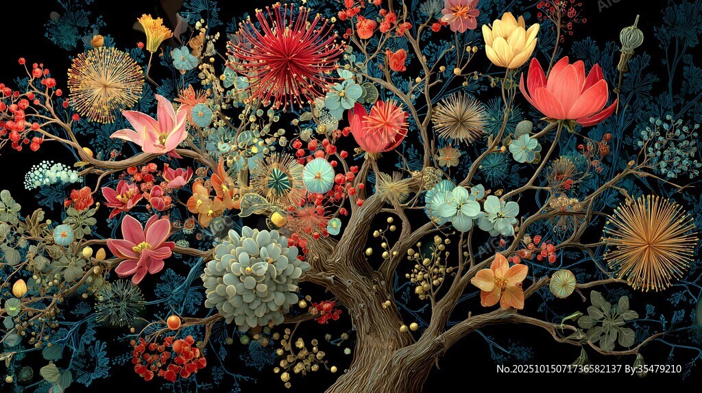 梦幻繁花树