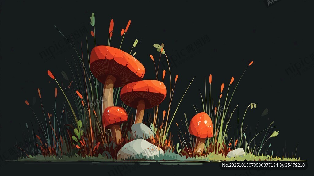 奇幻红蘑菇的微观世界