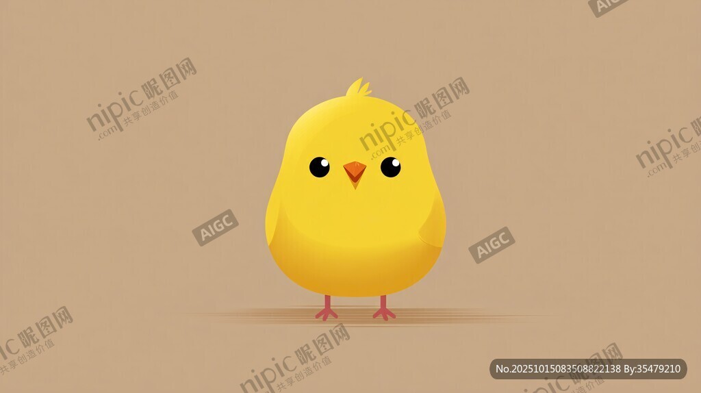 可爱小黄鸡形象展示