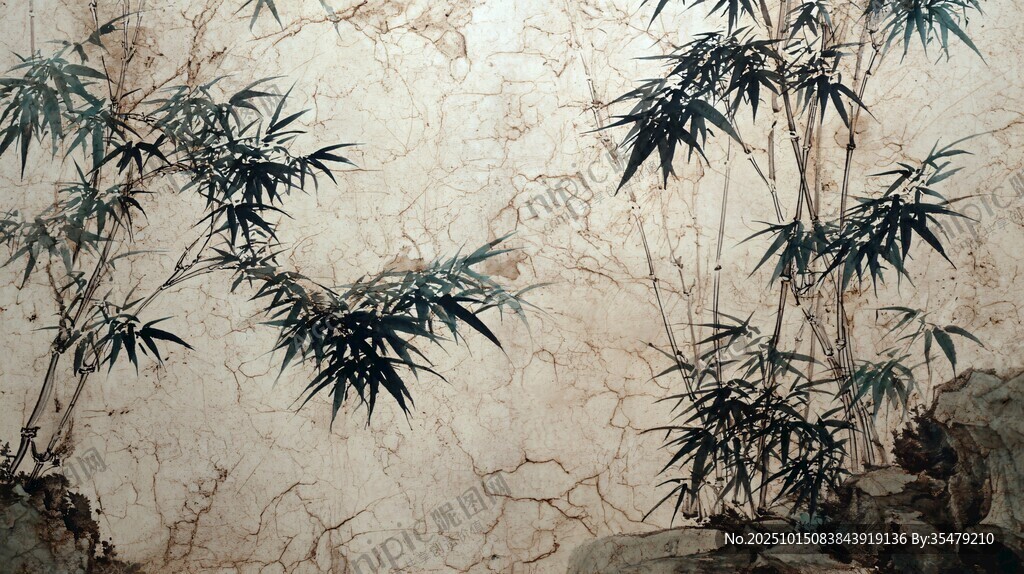 水墨翠竹背景图