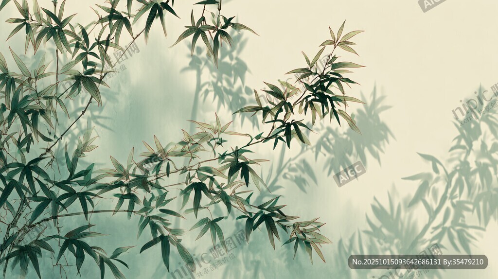 水墨翠竹图