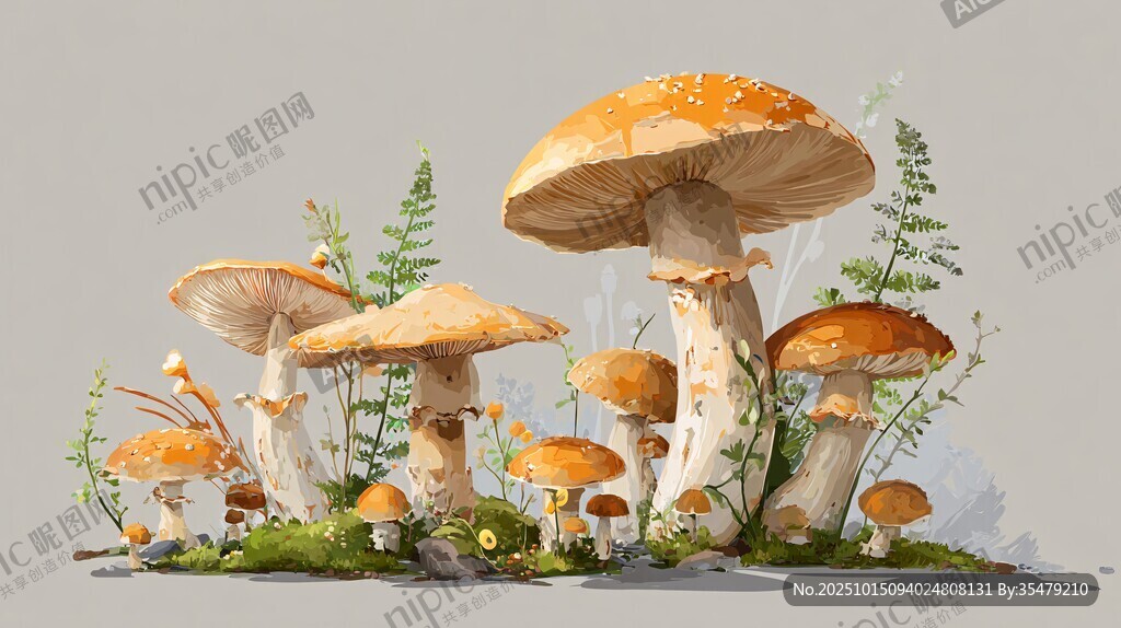 奇幻蘑菇群 自然精灵世界