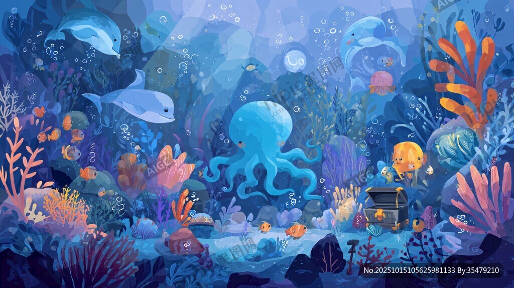 梦幻海底世界插画