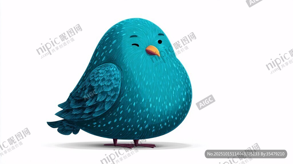 可爱蓝鸟 萌态十足