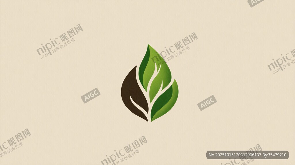 绿叶标志设计