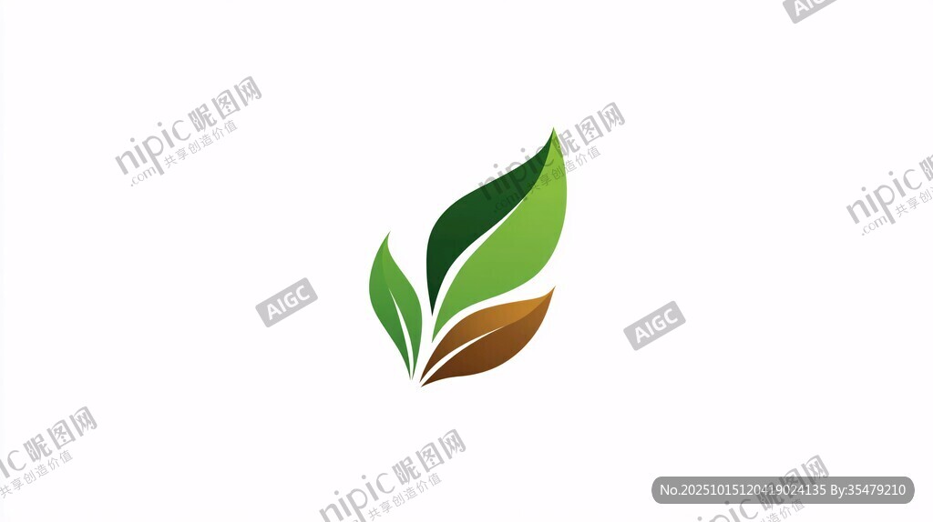 绿叶标志设计