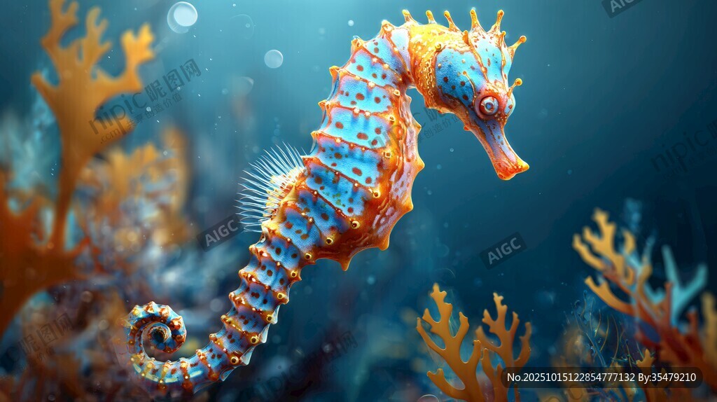 梦幻海马悠游多彩海底世界