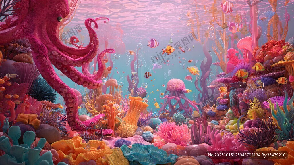 梦幻海底世界奇幻景象