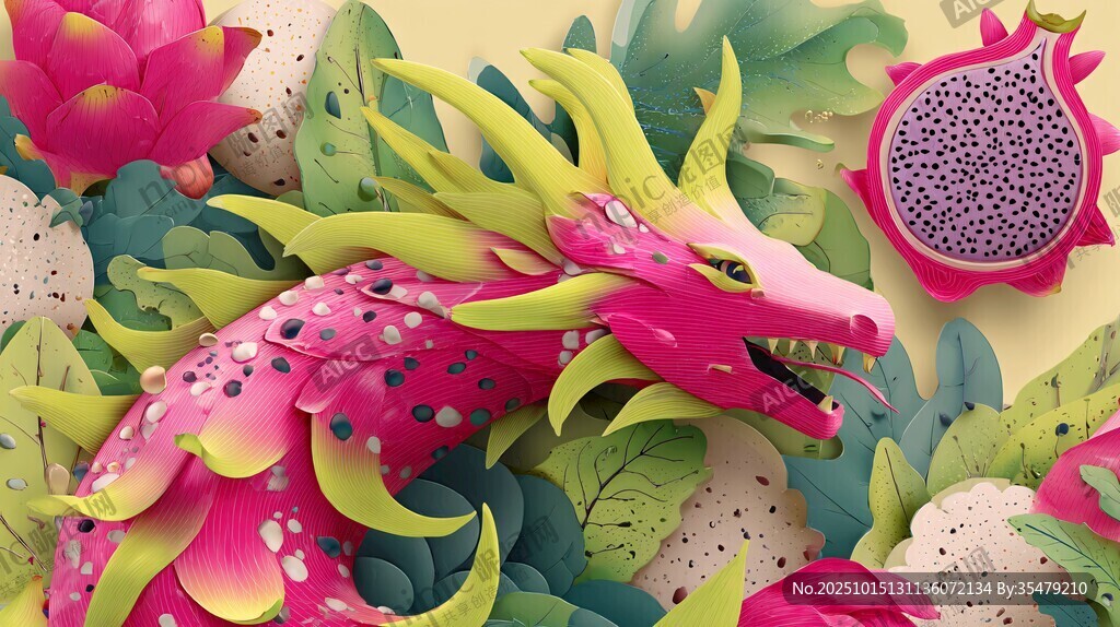 奇幻火龙果龙的缤纷世界