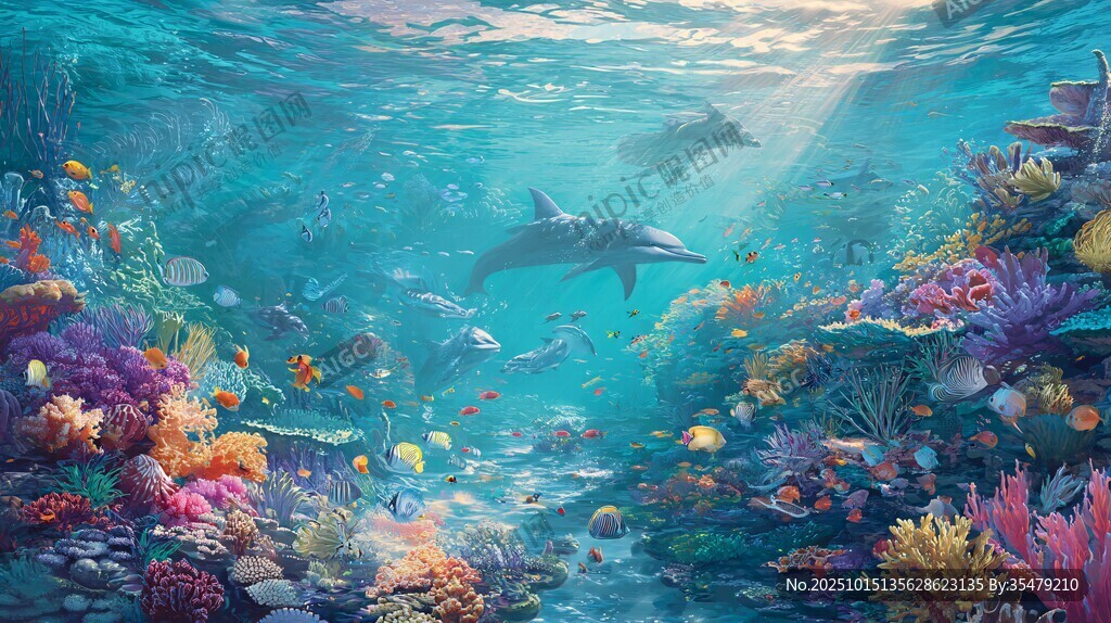 梦幻海底世界的缤纷景象