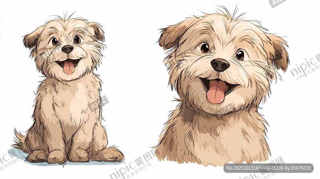 可爱小狗插画