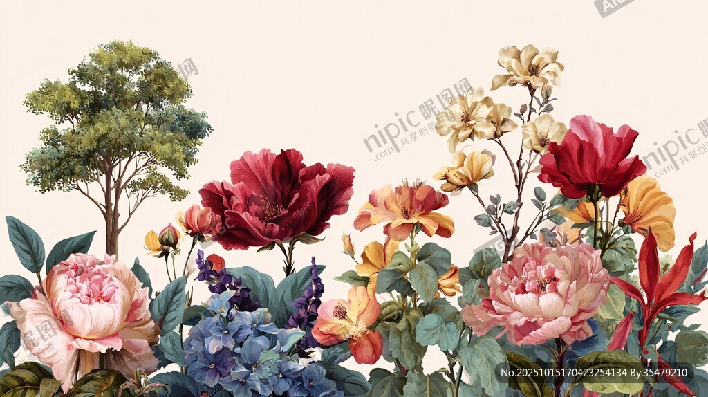 花卉绿植装饰画精美图案