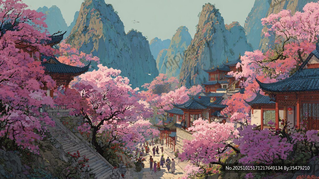 春日古风桃源胜景