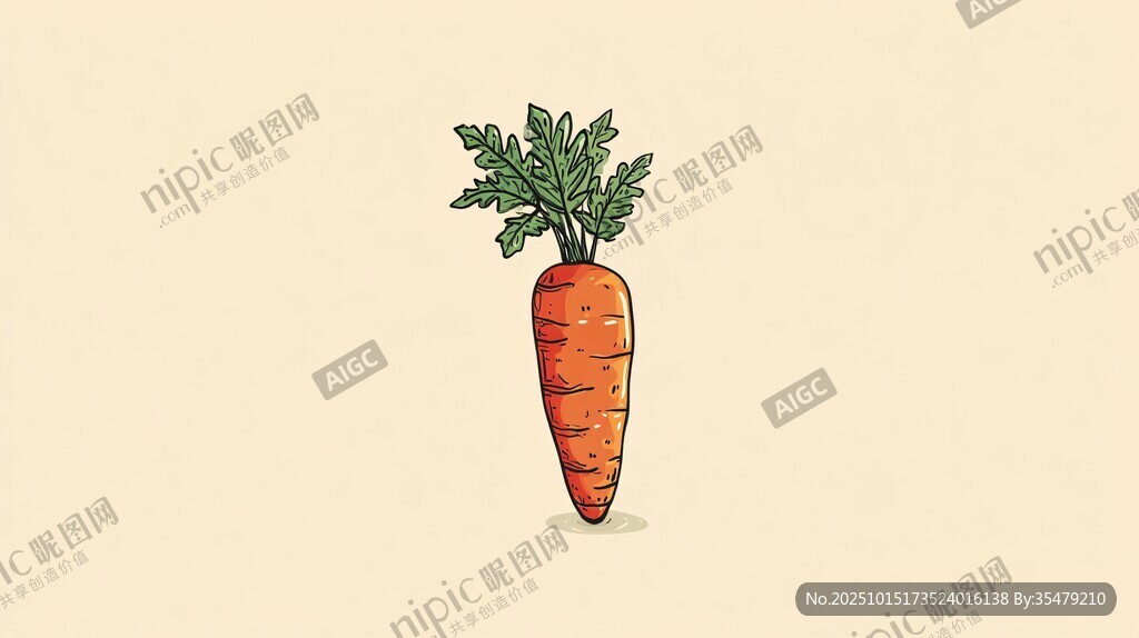 手绘胡萝卜插画