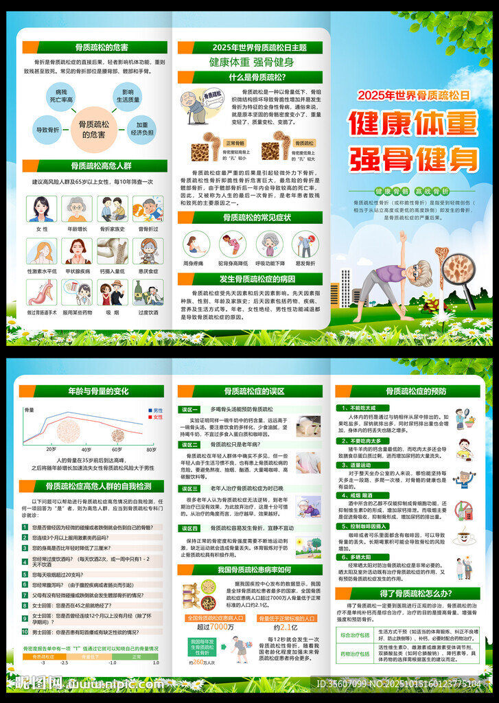 2025年骨质疏松日三折页