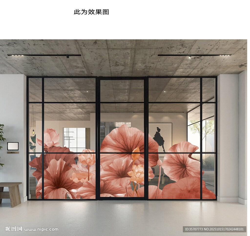 荷花装饰画