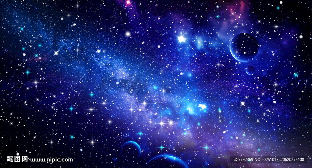 蓝色星空天花软膜