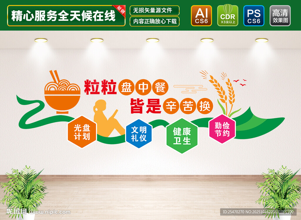 学校食堂文化墙