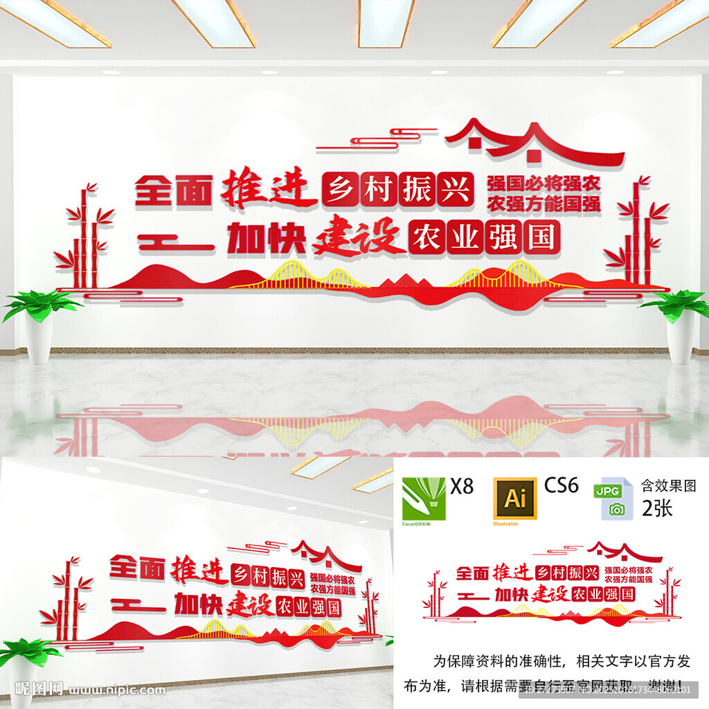 全面推进乡村振兴文化墙