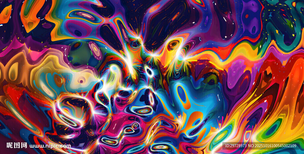梦幻炫彩抽象艺术图案