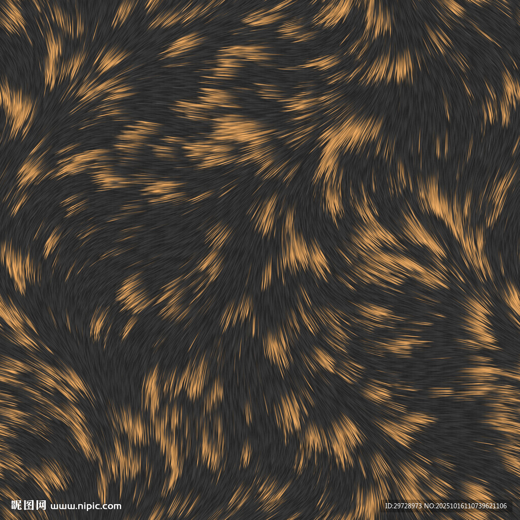 棕黑相间毛绒纹理图案