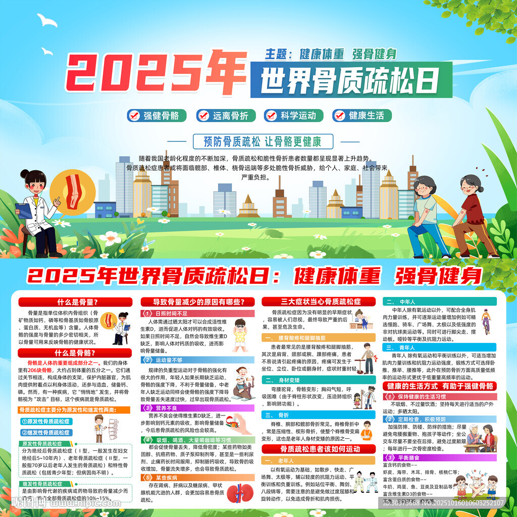 世界骨质疏松日展板