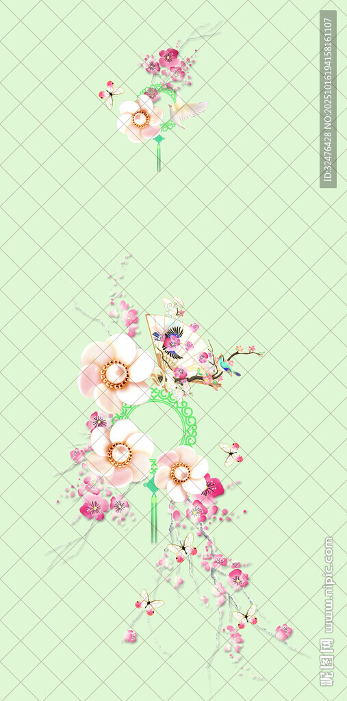 清新花卉图案设计素材