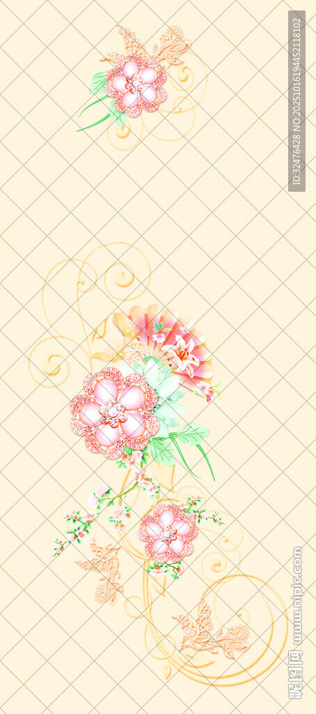 花卉图案背景设计素材