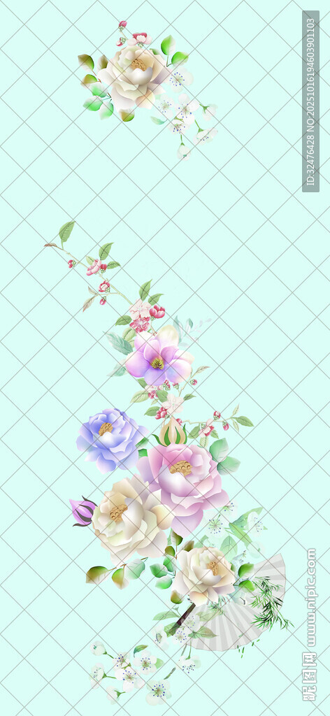 清新花卉图案背景