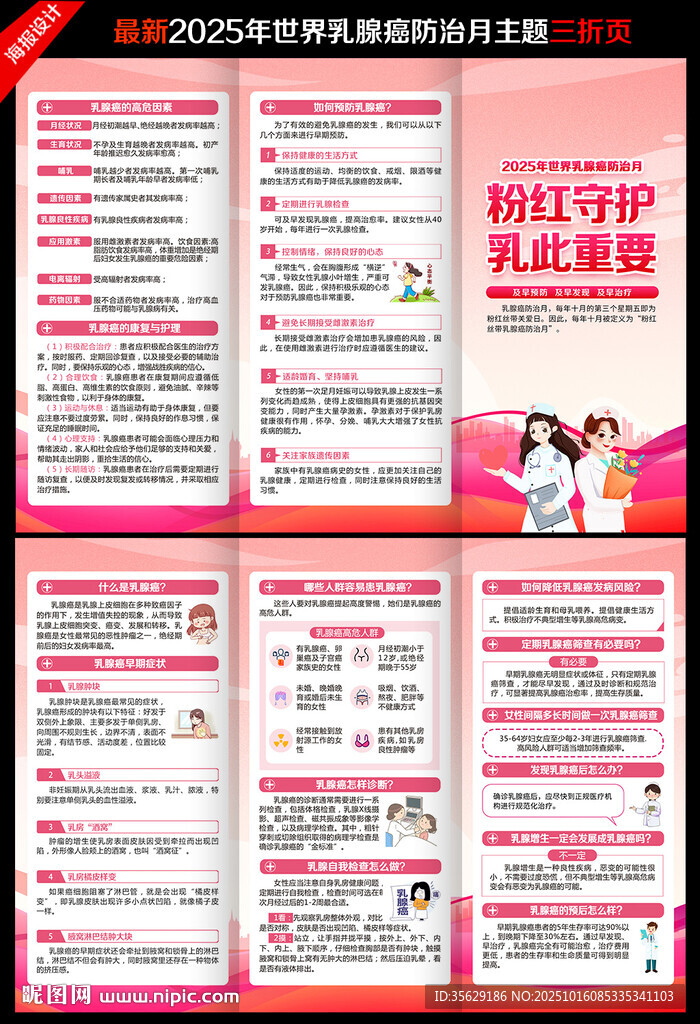2025世界乳腺癌防治月三折页