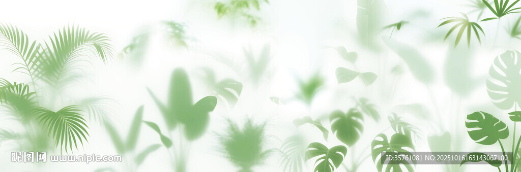 雾气磨砂膜效果绿植贴图