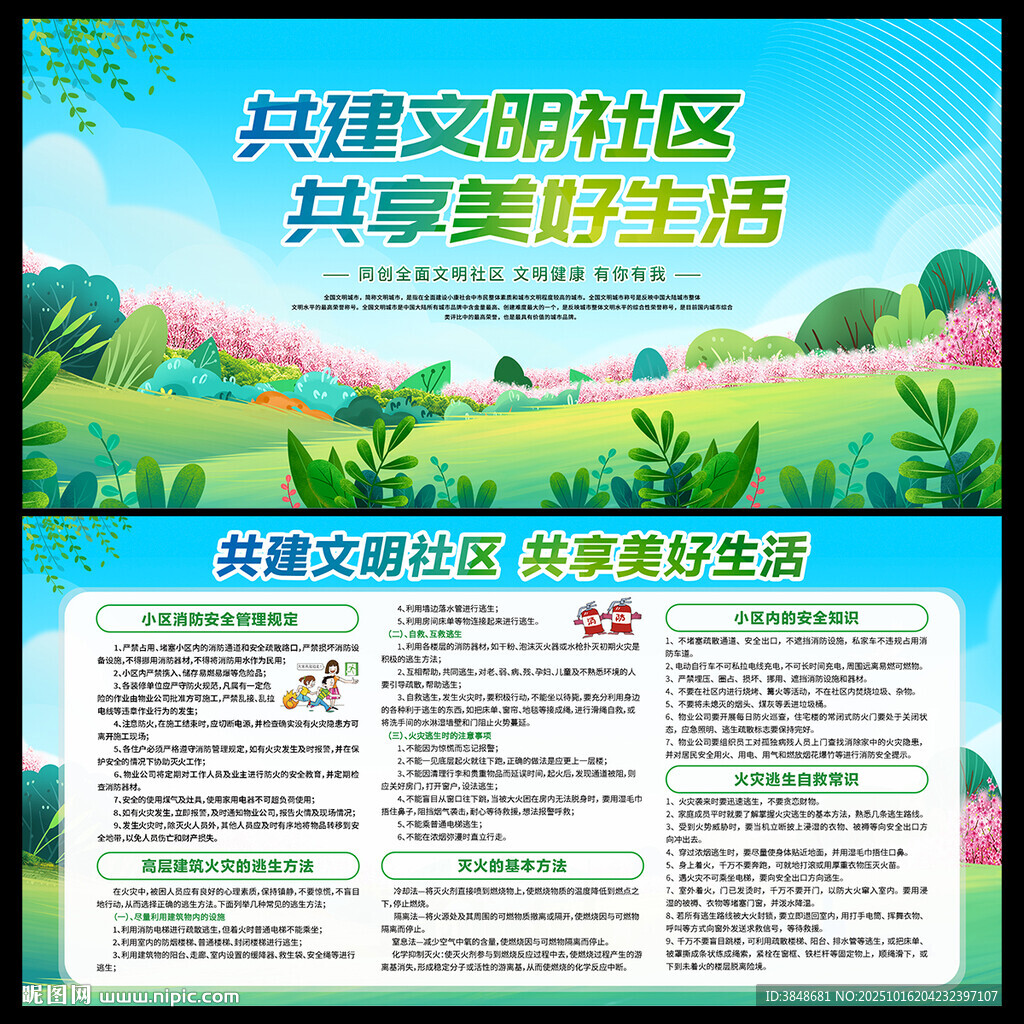 创建文明社区宣传栏