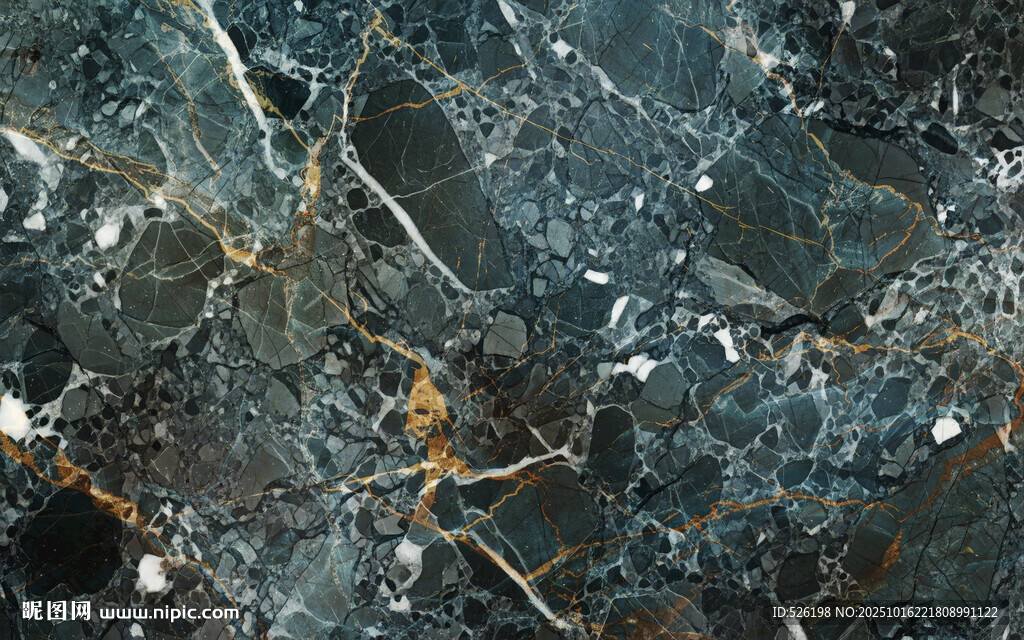 蓝金大理石纹理