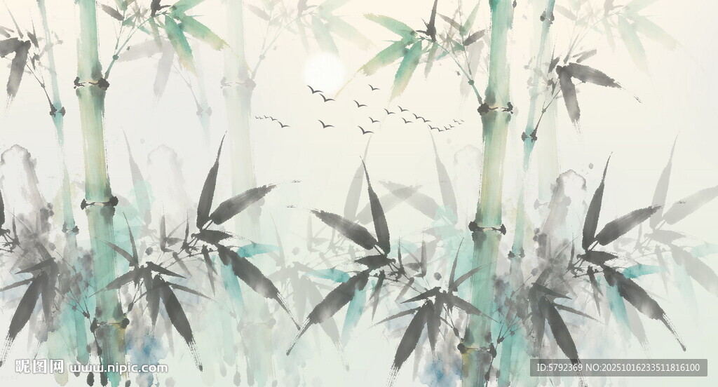 水墨竹子