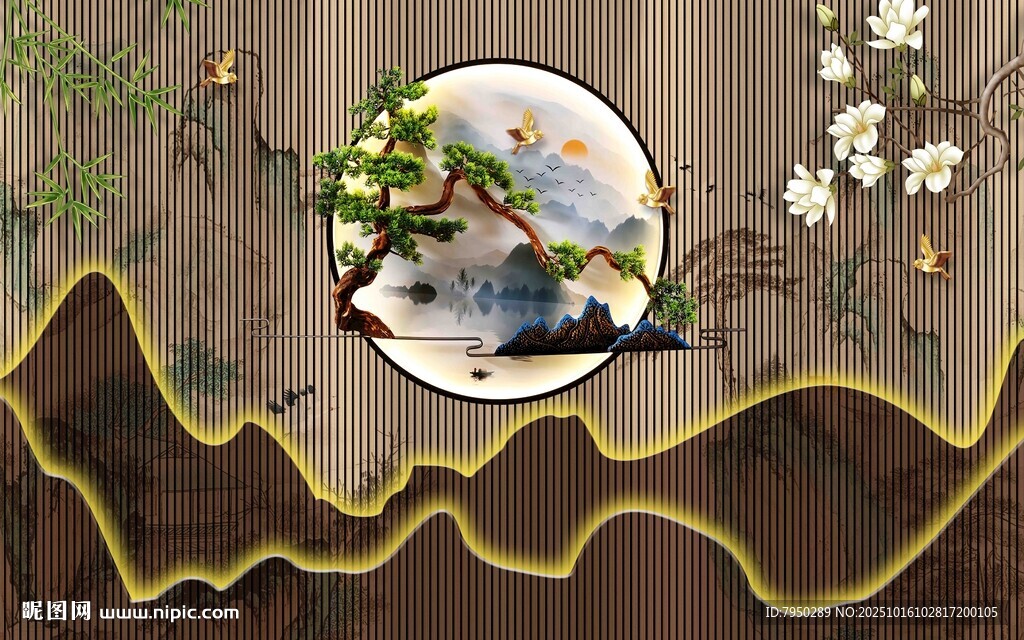 中式古典山水装饰画意境美