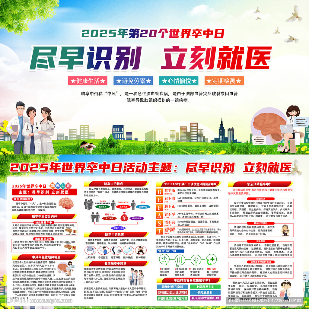 2025年世界卒中日展板