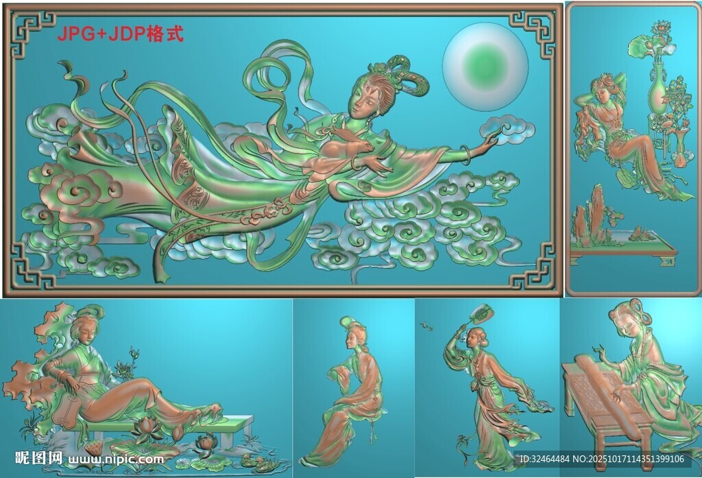 美女浮雕图
