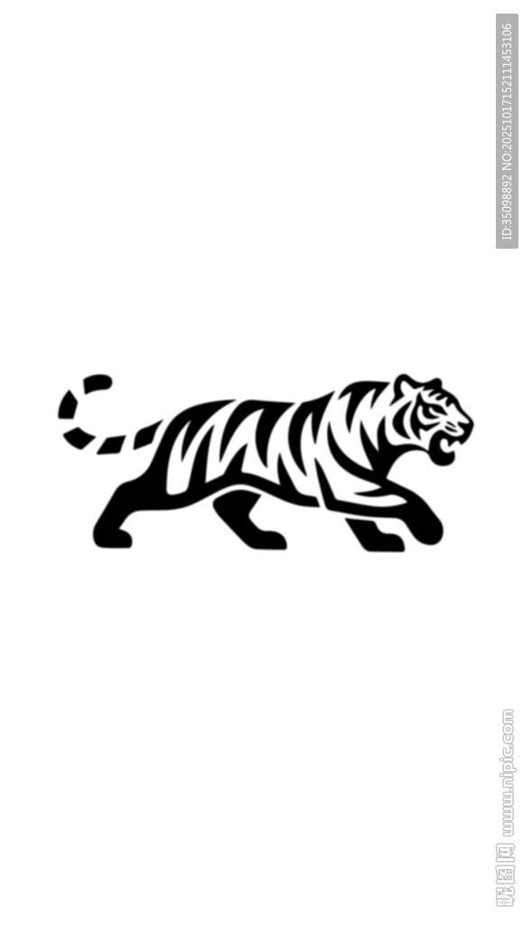 奔跑的老虎图案