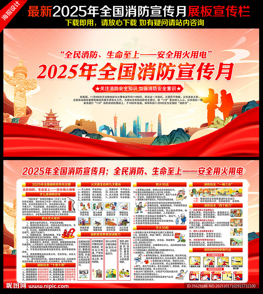 2025消防月展板